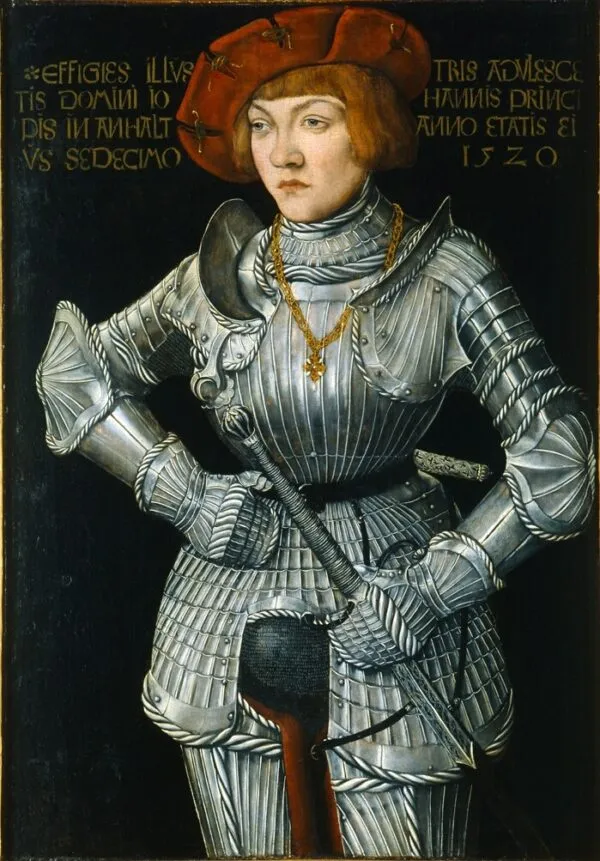 Prince Johann of Anhalt (1520) by Lucas Cranach the Elder — original painting reproduced as a hand-painted oil on canvas