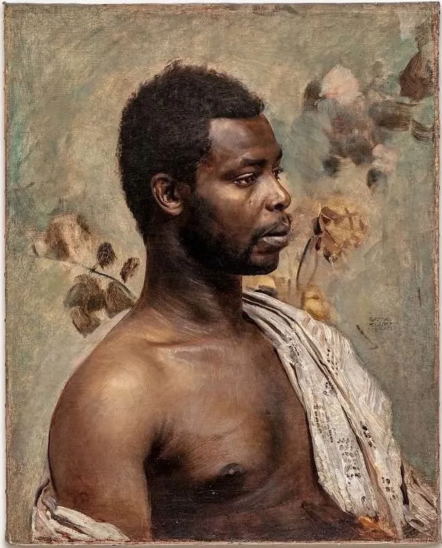 Prince William Nii Nortey Dowuona (1898) by Gustav Klimt — original painting reproduced as a hand-painted oil on canvas