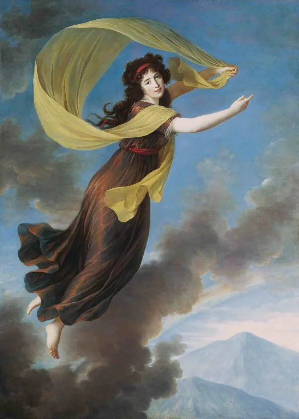 Princess Karoline von Liechtenstein (1768–1831), née Countess von Manderscheidt-Blankenheim as Iris (1793) by Élisabeth Louise Vigée Le Brun — original painting reproduced as a hand-painted oil on canvas
