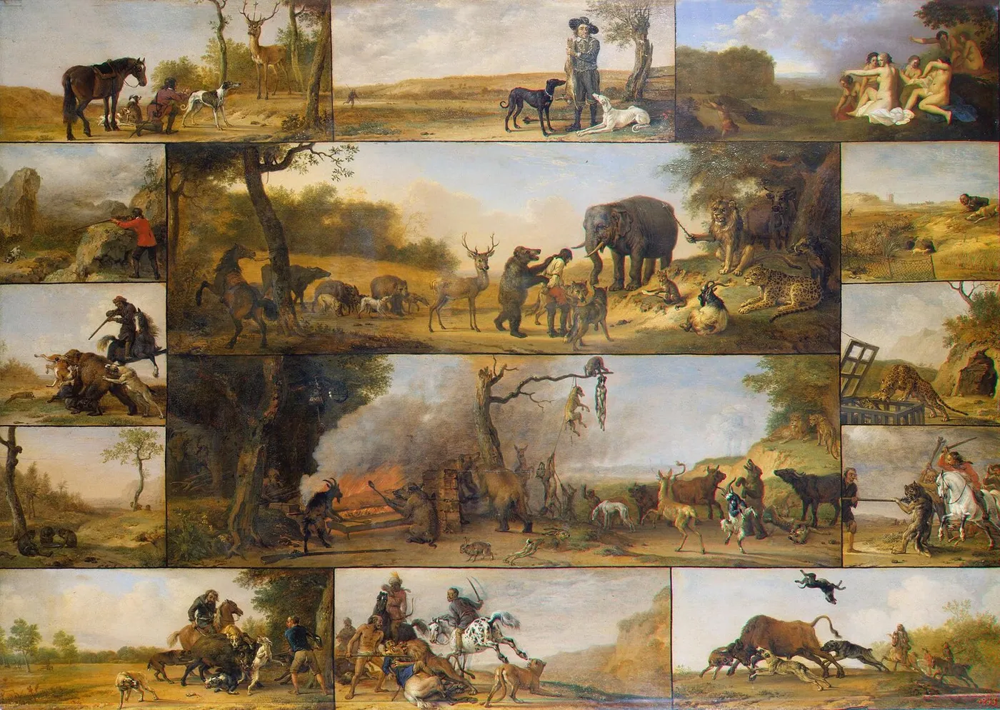 Punishment of a Hunter (1647) by Paulus Potter — original painting reproduced as a hand-painted oil on canvas