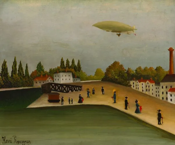 Quai d'Ivry (1907) by Henri Rousseau — original painting reproduced as a hand-painted oil on canvas