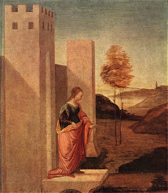 Queen Vashti Leaving the Royal Palace (1480) by Sandro Botticelli — original painting reproduced as a hand-painted oil on canvas