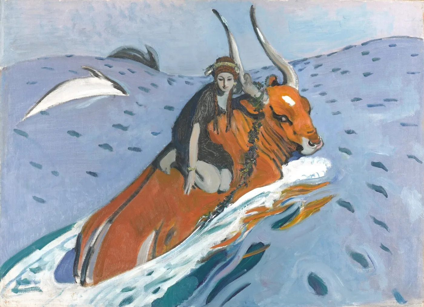 Rape of Europa (1910) by Valentin Serov — original painting reproduced as a hand-painted oil on canvas
