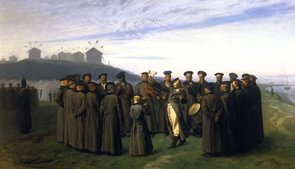 'Recreation in a Russian Camp' — Jean-Léon Gérôme