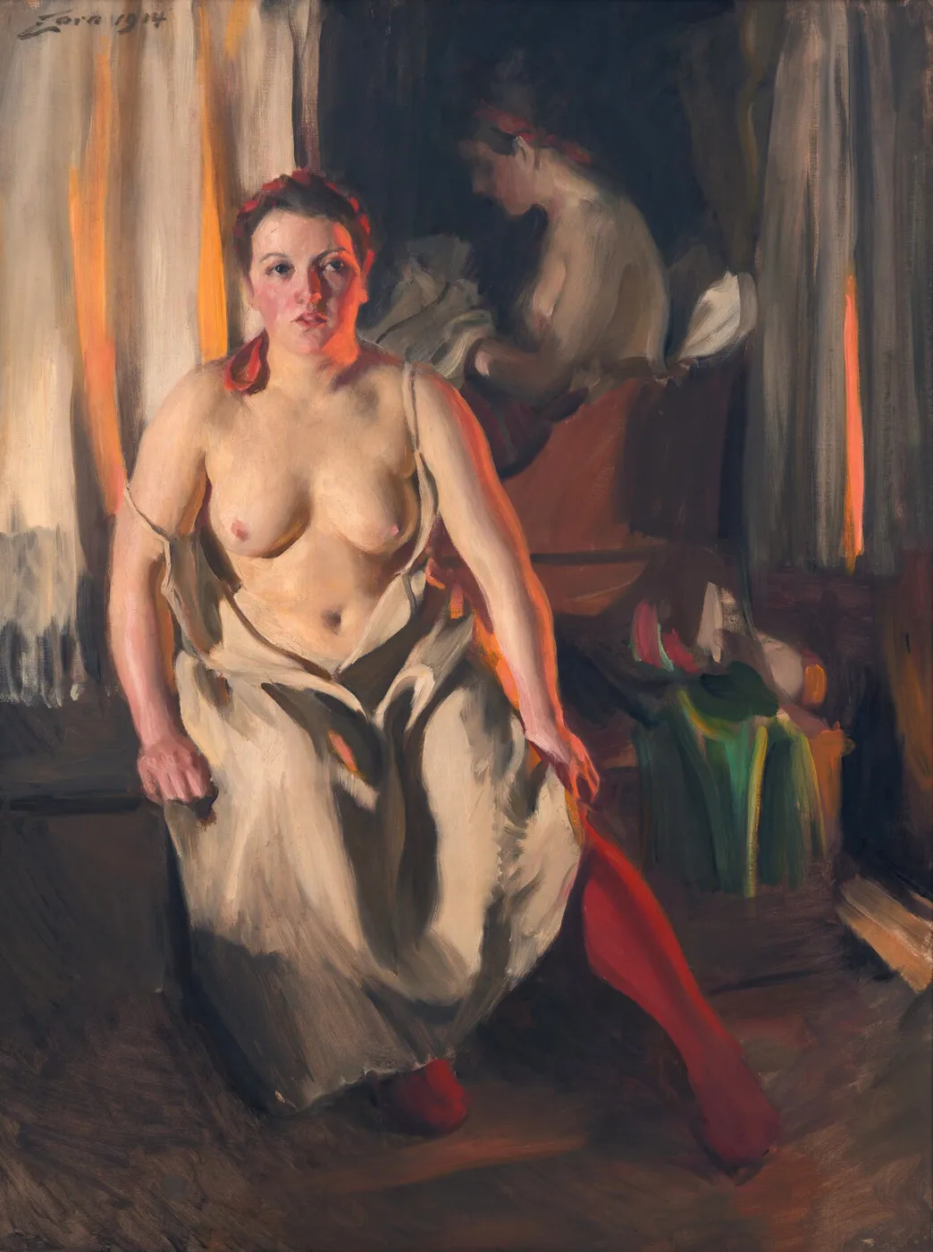 red stocking — Anders Zorn