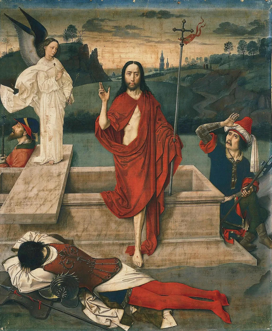 Resurrection (1455) by Dieric Bouts — original painting reproduced as a hand-painted oil on canvas