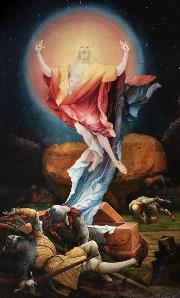 Resurrection (1515) by Matthias Grünewald — original painting reproduced as a hand-painted oil on canvas