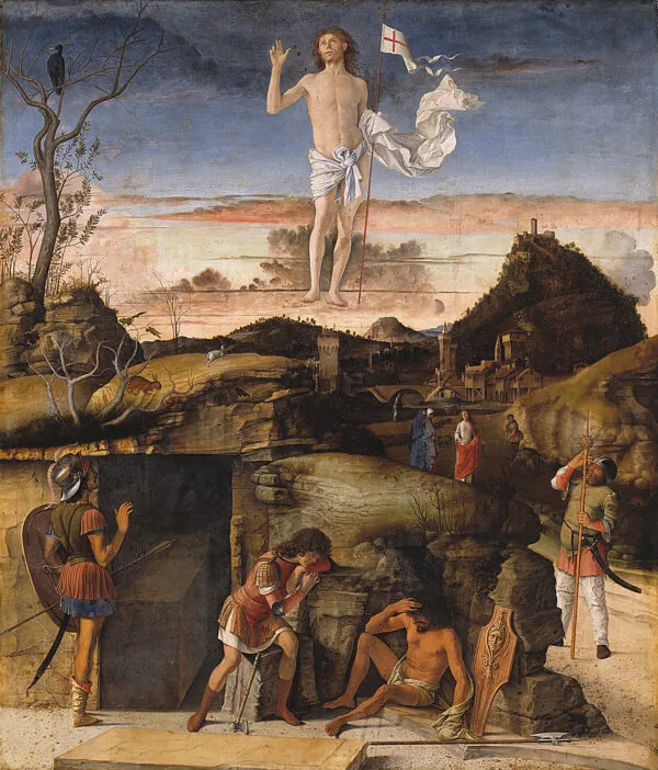 Resurrection of Christ (1475) by Giovanni Bellini — original painting reproduced as a hand-painted oil on canvas