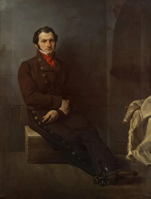 Ritratto del Conte Arese in carcere (1828) by Francesco Hayez — original painting reproduced as a hand-painted oil on canvas