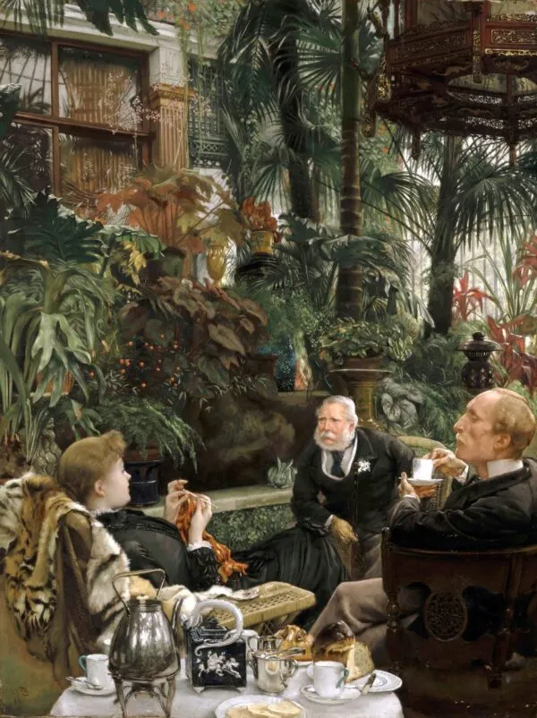 Rivals (1878) by James Tissot — original painting reproduced as a hand-painted oil on canvas
