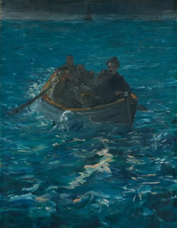 Rochefort's Escape (1880) by Édouard Manet — original painting reproduced as a hand-painted oil on canvas