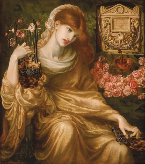 Roman Widow (1874) by Dante Gabriel Rossetti — original painting reproduced as a hand-painted oil on canvas