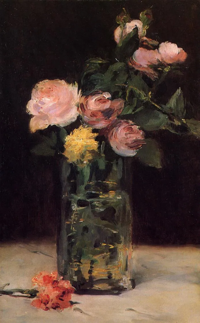 Roses in a Glas Vase — Édouard Manet