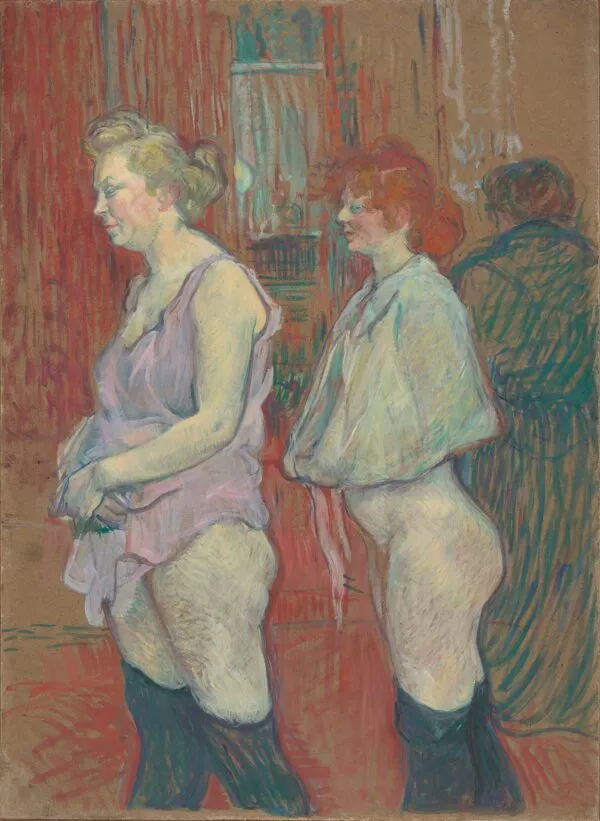 Rue des Moulins, 1894 (1894) by Henri de Toulouse-Lautrec — original painting reproduced as a hand-painted oil on canvas