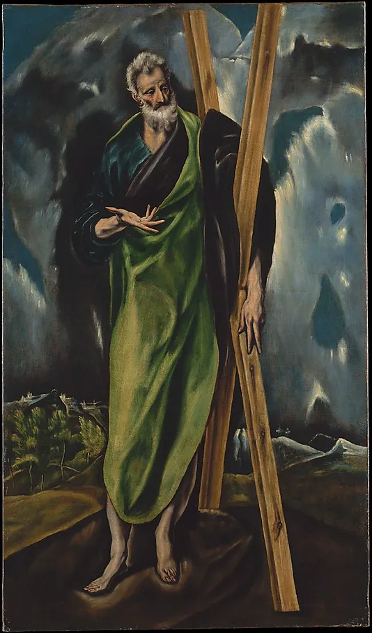 Saint Andrew (1610) by El Greco — original painting reproduced as a hand-painted oil on canvas