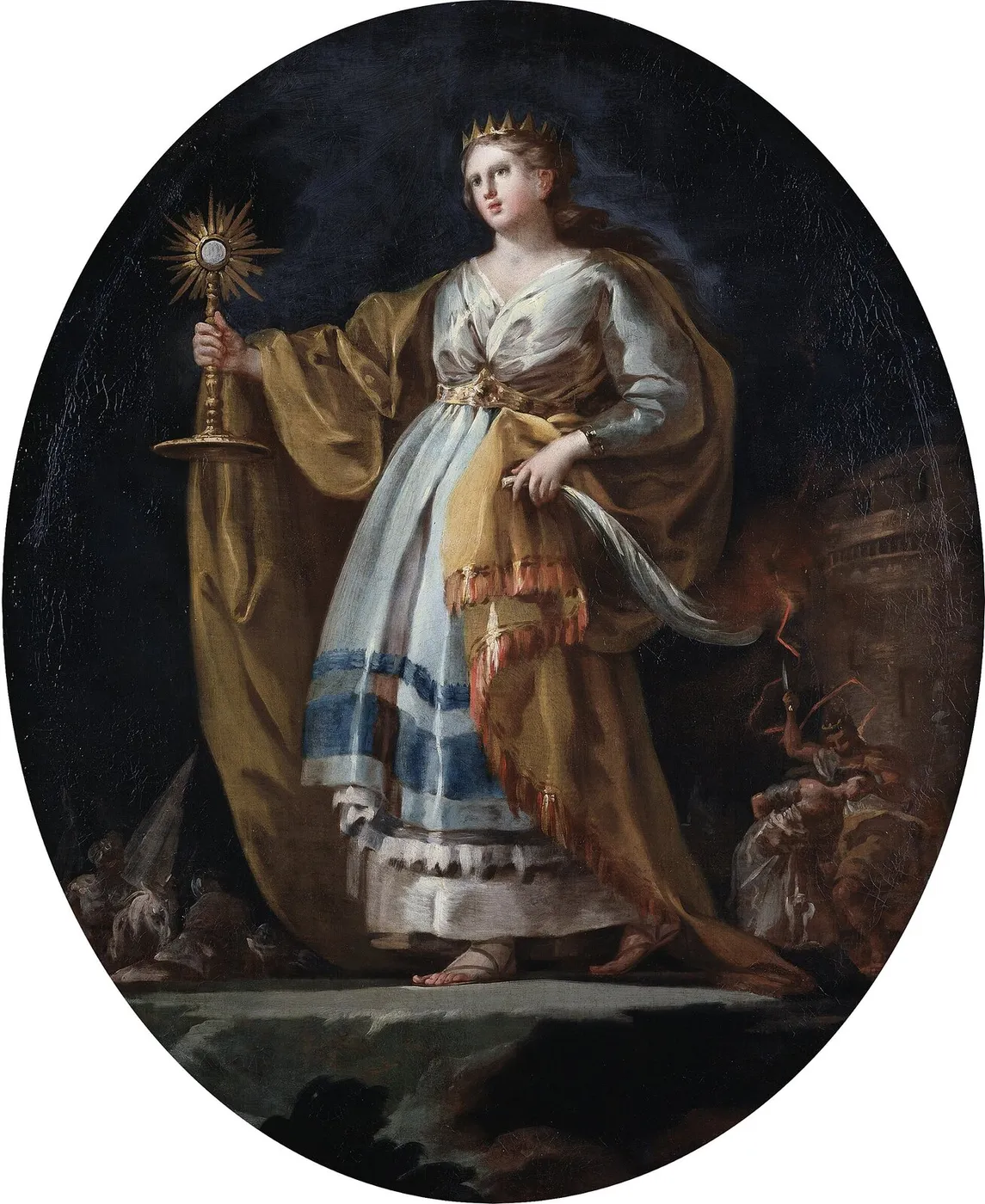 Saint Barbara (1772) by Francisco Goya — original painting reproduced as a hand-painted oil on canvas