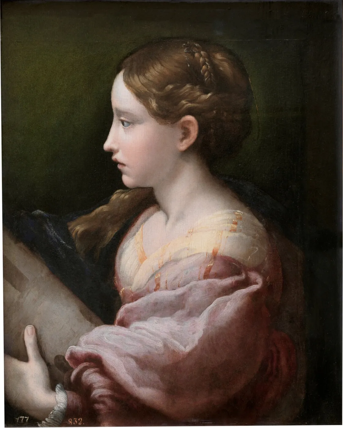 Saint Barbara (1522) by Parmigianino — original painting reproduced as a hand-painted oil on canvas