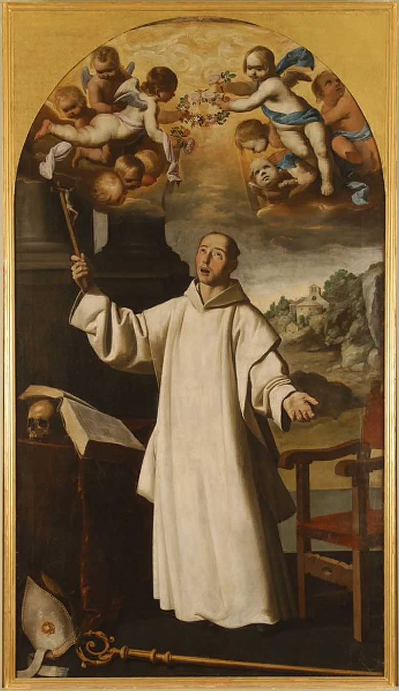 Saint Bruno in Ecstasy (1638) by Francisco de Zurbarán — original painting reproduced as a hand-painted oil on canvas