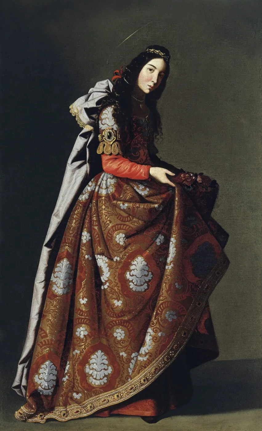 Saint Casilda (1635) by Francisco de Zurbarán — original painting reproduced as a hand-painted oil on canvas