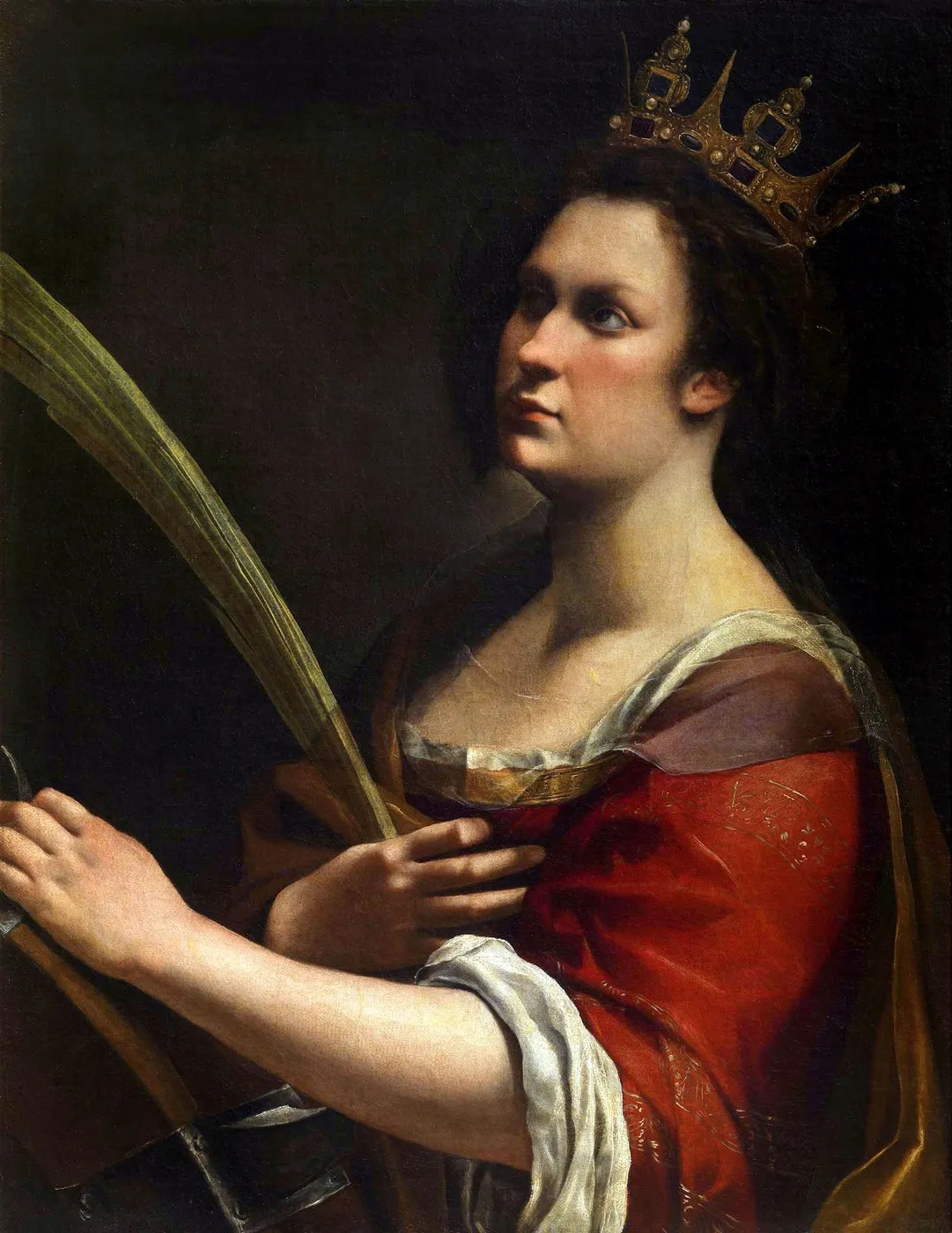 Saint Catherine of Alexandria (1615) by Artemisia Gentileschi — original painting reproduced as a hand-painted oil on canvas