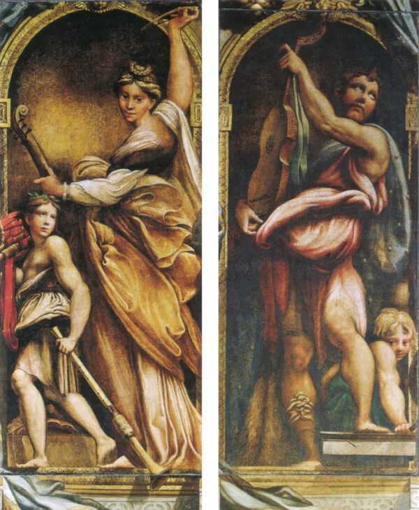 Saint Cecilia and David (1523) by Parmigianino — original painting reproduced as a hand-painted oil on canvas