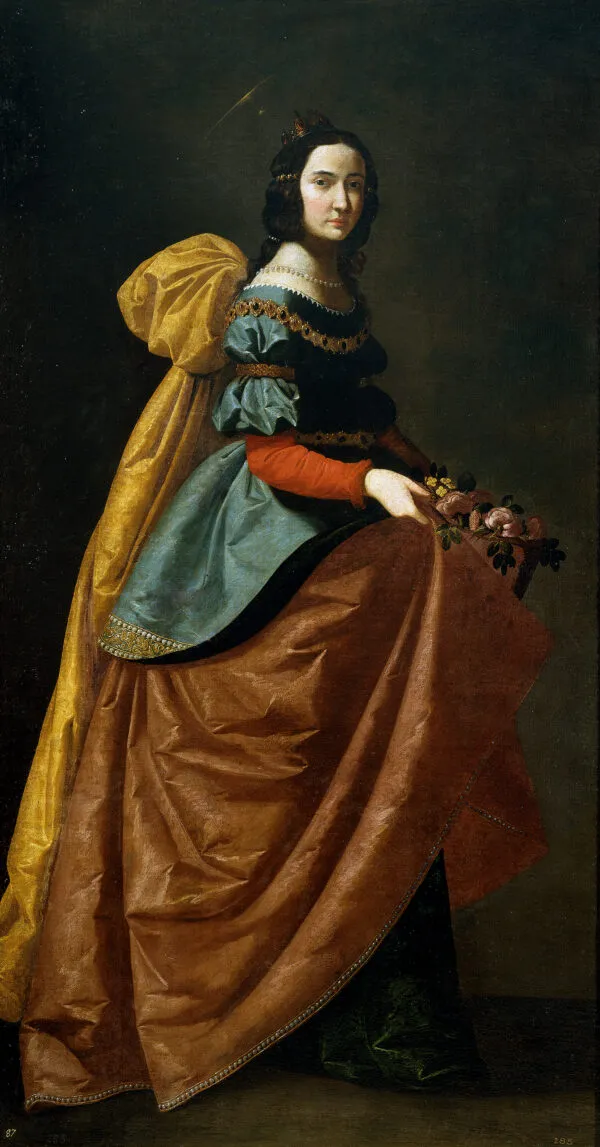 Saint Elizabeth of Portugal (1635) by Francisco de Zurbarán — original painting reproduced as a hand-painted oil on canvas