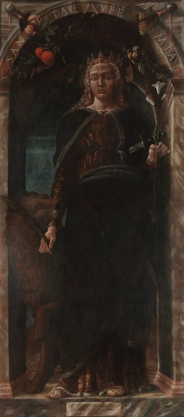 Saint Euphemia (1454) by Andrea Mantegna — original painting reproduced as a hand-painted oil on canvas