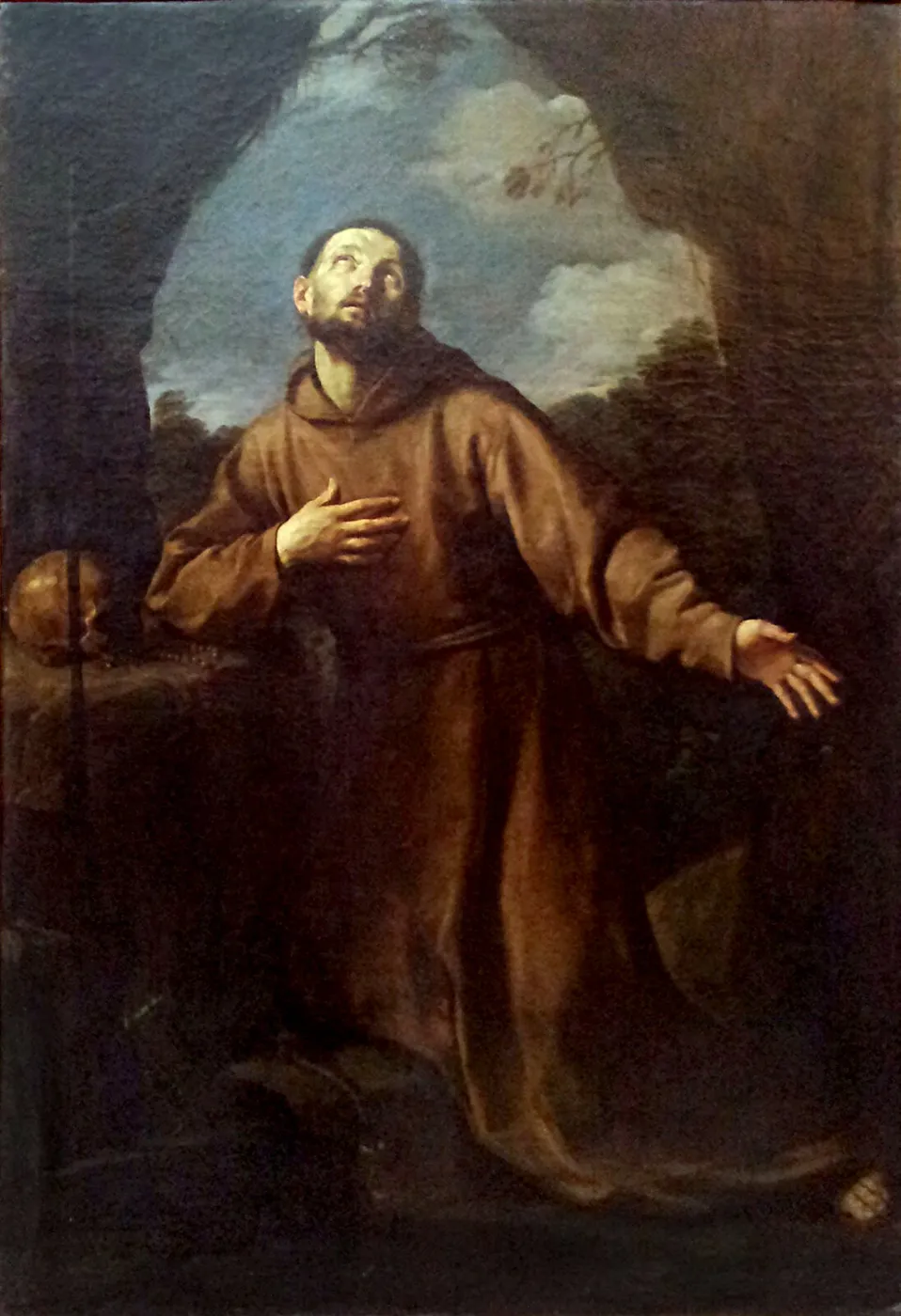Saint Francis (1622) by Guido Reni — original painting reproduced as a hand-painted oil on canvas
