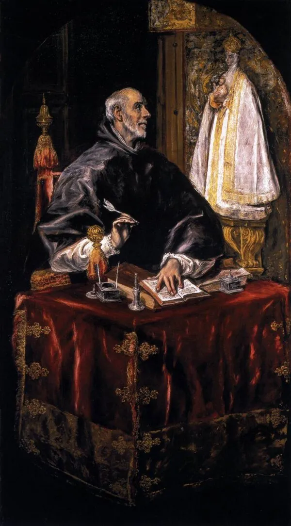 Saint Ildefonso (1597) by El Greco — original painting reproduced as a hand-painted oil on canvas