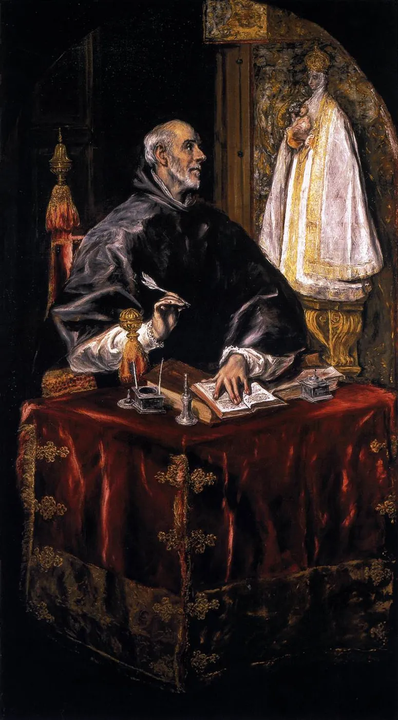 Saint Ildefonso (1597) by El Greco — original painting reproduced as a hand-painted oil on canvas