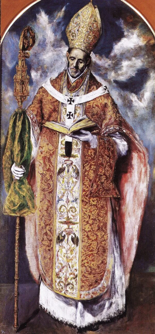 Saint Ildefonso of Toledo (1609) by El Greco — original painting reproduced as a hand-painted oil on canvas