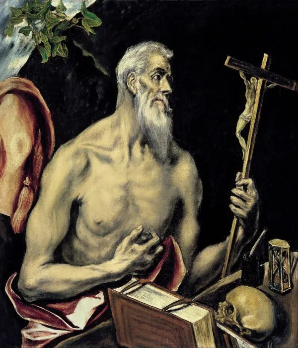 Saint Jerome (1607) by El Greco — original painting reproduced as a hand-painted oil on canvas