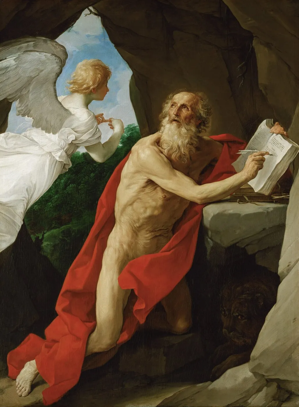 Saint Jerome (1634) by Guido Reni — original painting reproduced as a hand-painted oil on canvas