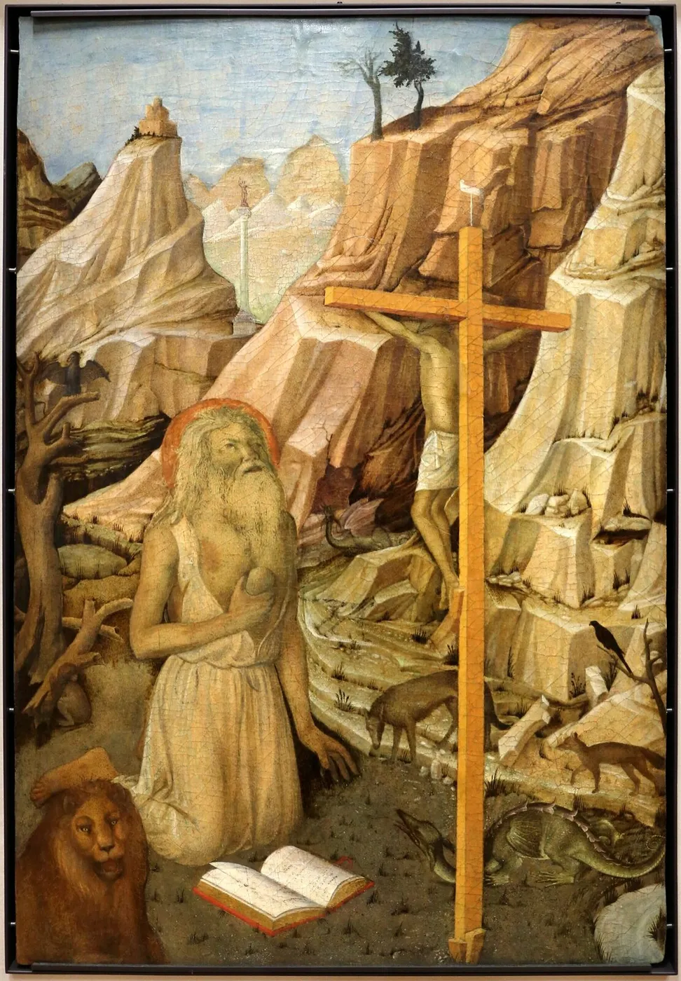 Saint Jerome in the desert (1500) by Jacopo Bellini — original painting reproduced as a hand-painted oil on canvas
