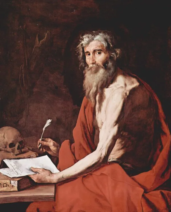 Saint Jerome (1651) by Jusepe de Ribera — original painting reproduced as a hand-painted oil on canvas