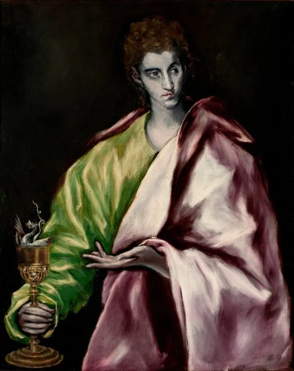 Saint John the Evangelist (1610) by El Greco — original painting reproduced as a hand-painted oil on canvas