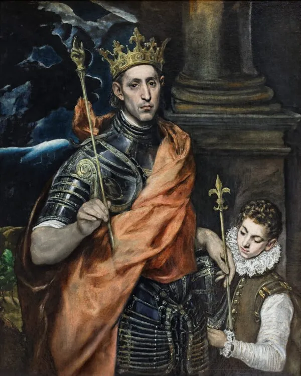 Saint Louis, King of France (1592) by El Greco — original painting reproduced as a hand-painted oil on canvas