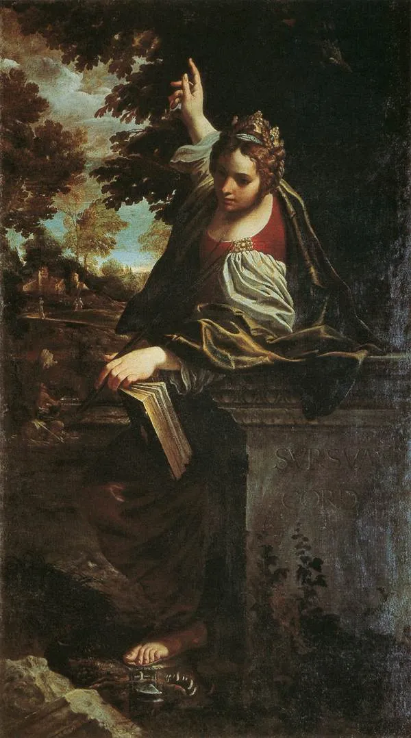 Saint Margaret (1599) by Annibale Carracci — original painting reproduced as a hand-painted oil on canvas