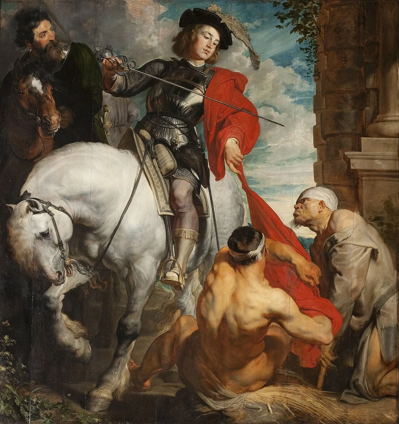 Saint Martin and the Beggar (1621) by Anthony van Dyck — original painting reproduced as a hand-painted oil on canvas