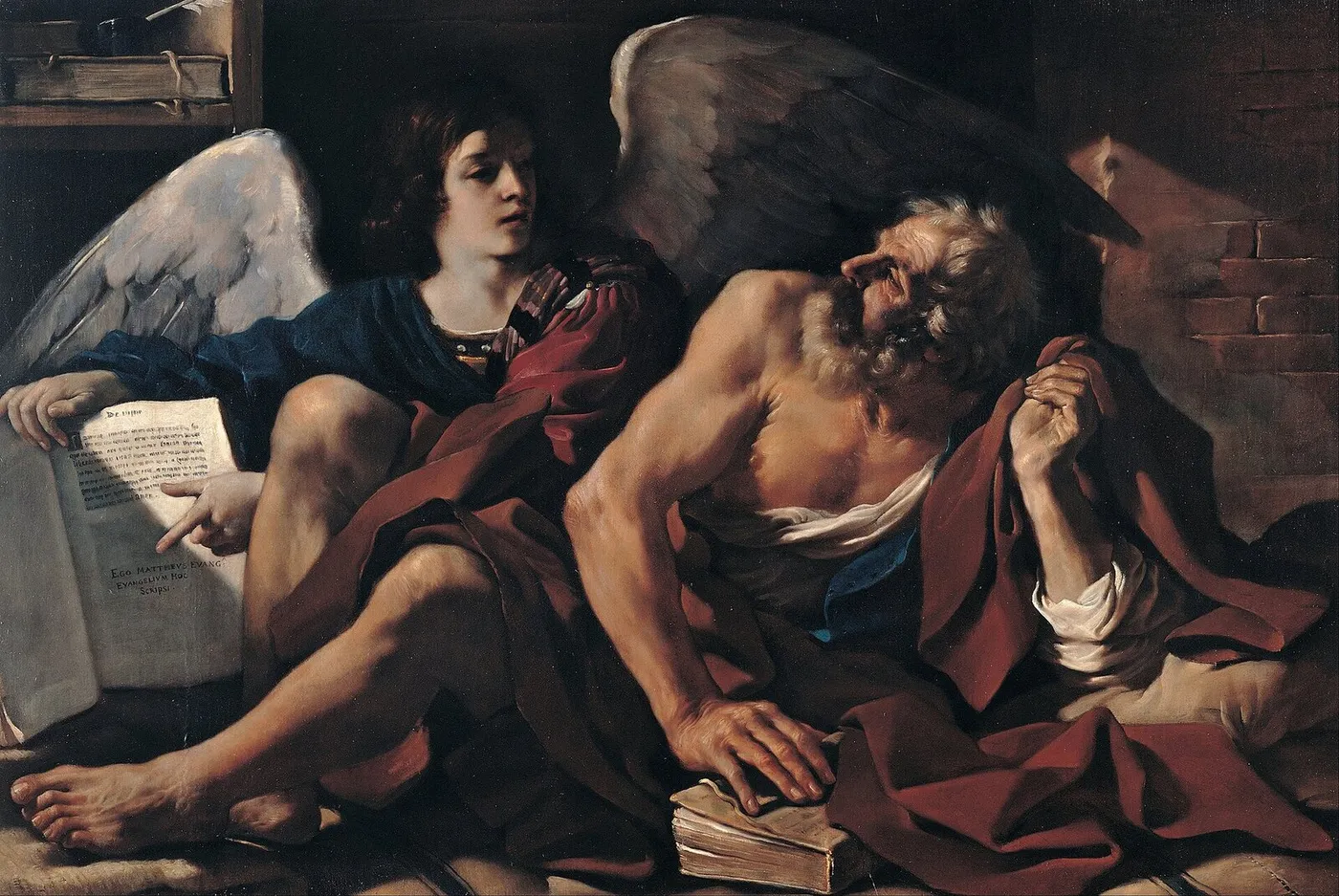 Saint Matthew and the Angel — Guercino