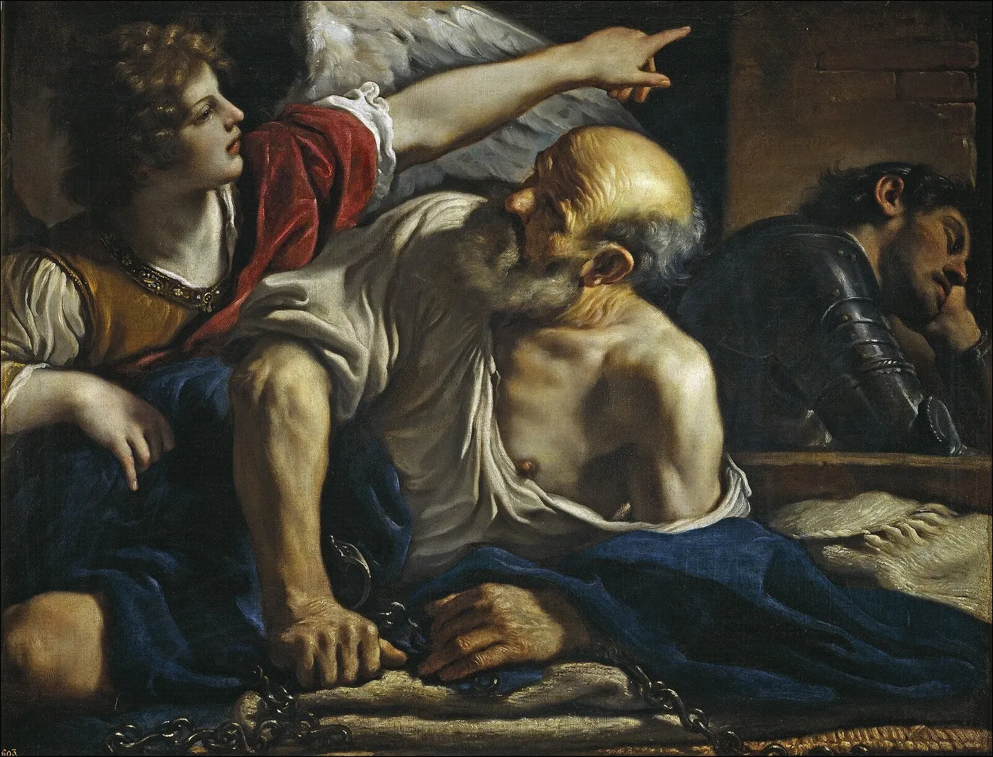 Saint Peter freed by an Angel — Guercino