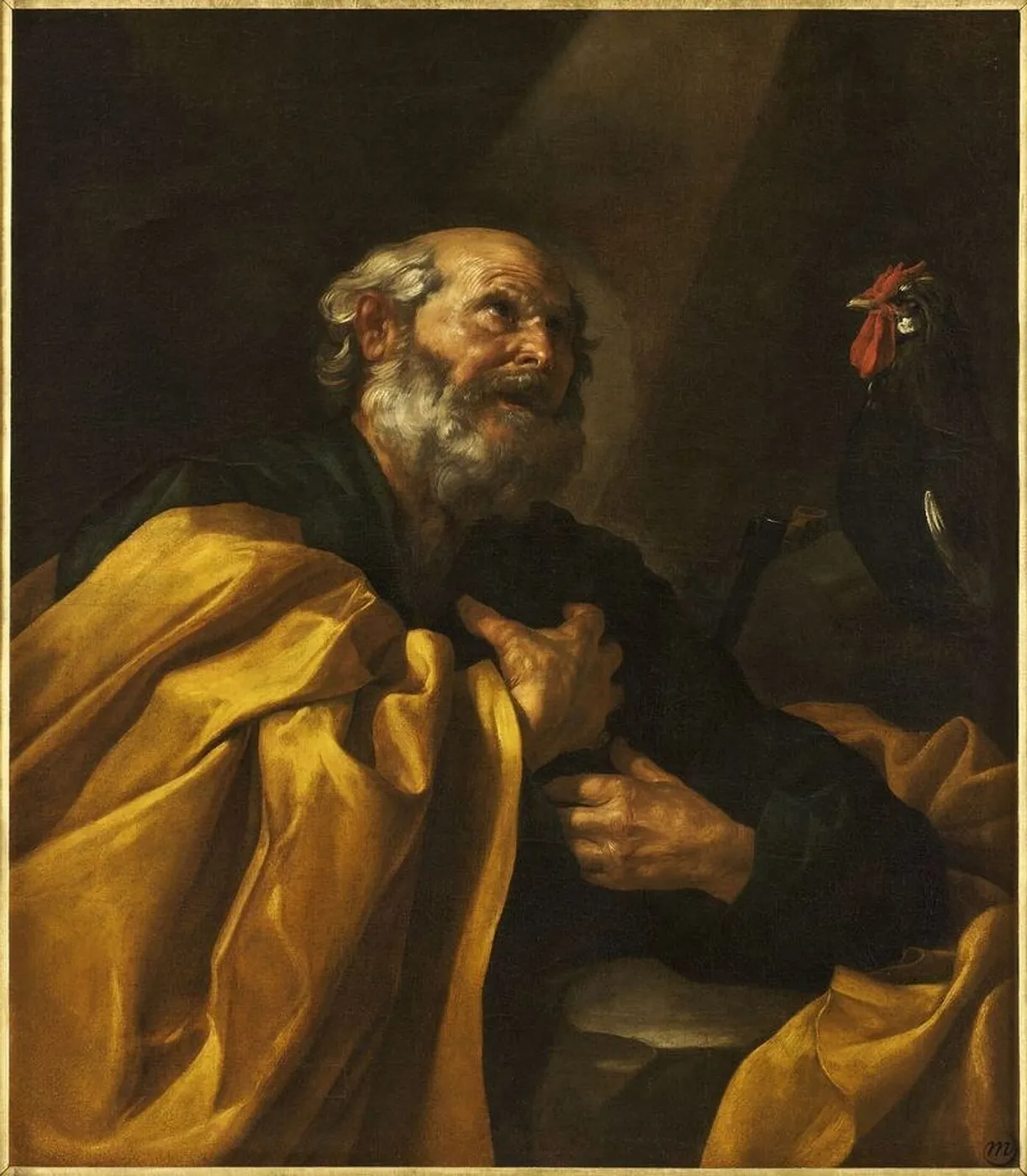 Saint Pierre repentant (1614) by Jusepe de Ribera — original painting reproduced as a hand-painted oil on canvas