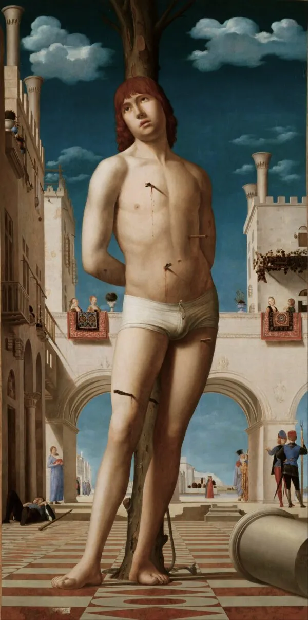 Saint Sebastian (1478) by Antonello da Messina — original painting reproduced as a hand-painted oil on canvas