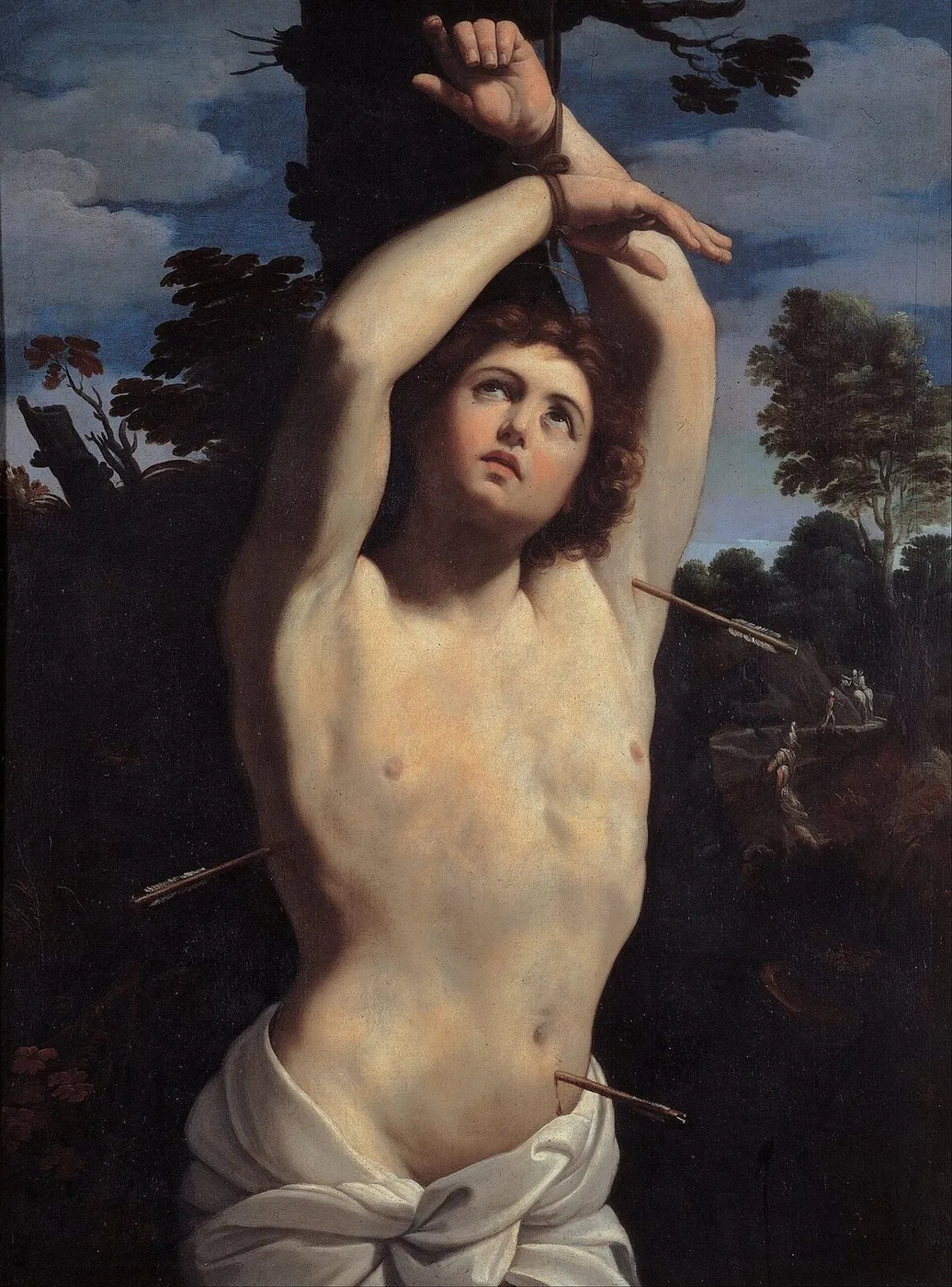 Saint Sebastian (1615) by Guido Reni — original painting reproduced as a hand-painted oil on canvas