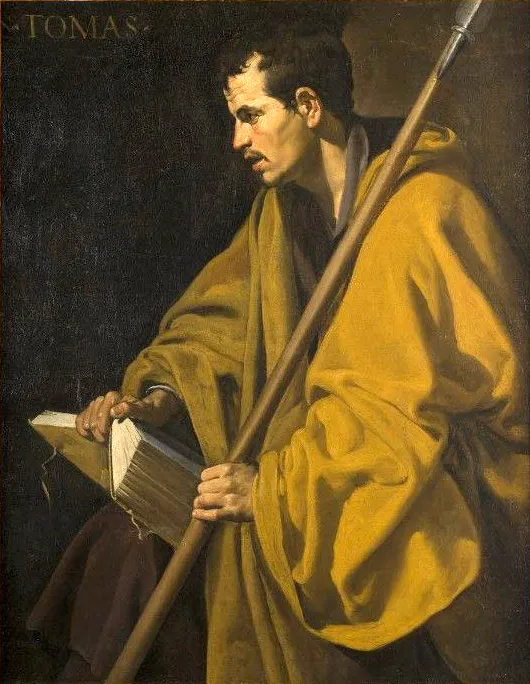 Saint Thomas (1618) by Diego Velázquez — original painting reproduced as a hand-painted oil on canvas