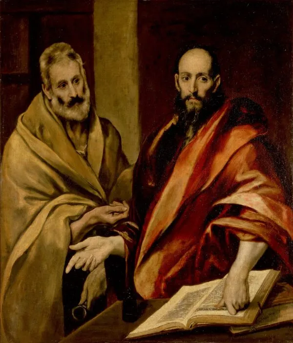 Saints Peter and Paul (1587) by El Greco — original painting reproduced as a hand-painted oil on canvas