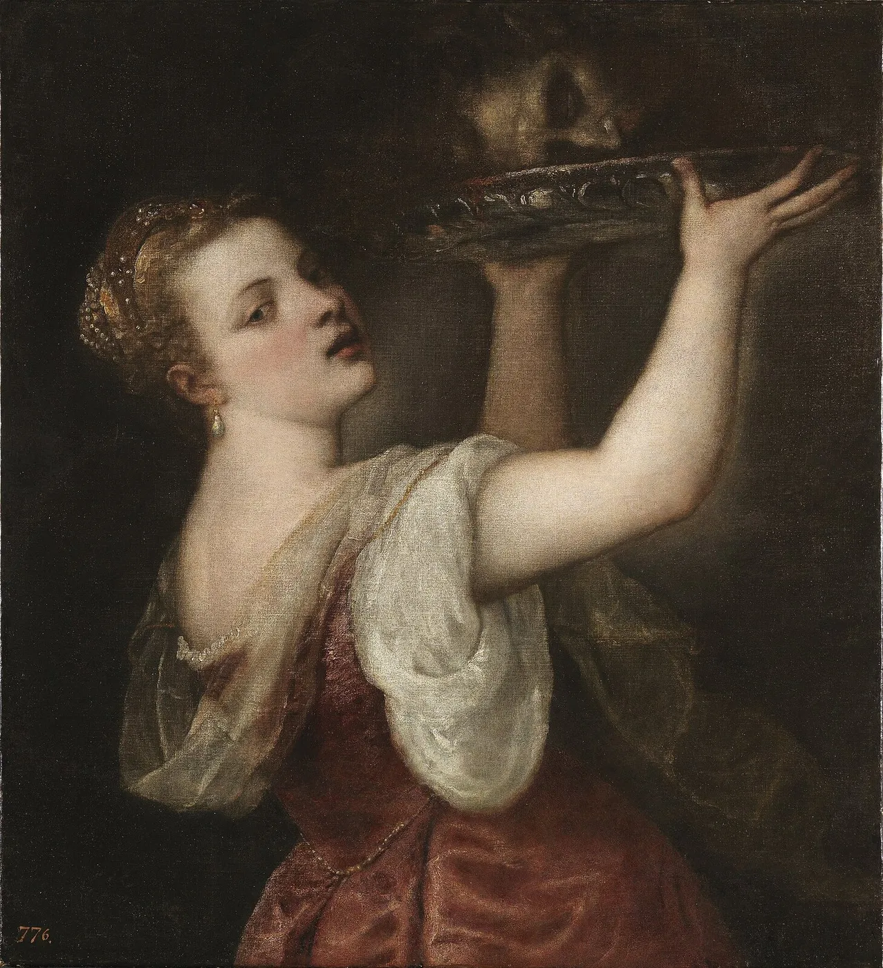 Salome (1550) by Titian — original painting reproduced as a hand-painted oil on canvas