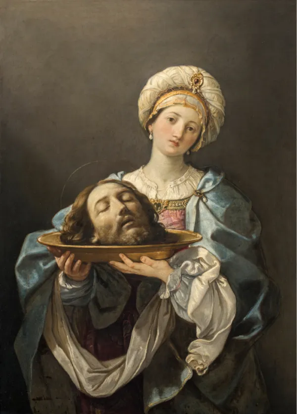 Salome with the Head of St John the Baptist (1638) by Guido Reni — original painting reproduced as a hand-painted oil on canvas