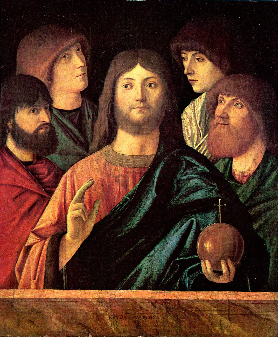 Salvator Mundi with apostles — Vittore Carpaccio