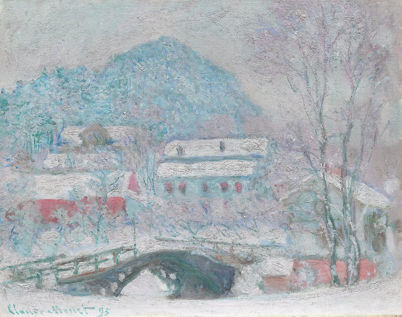 Sandvika, Norway (1895) by Claude Monet — original painting reproduced as a hand-painted oil on canvas